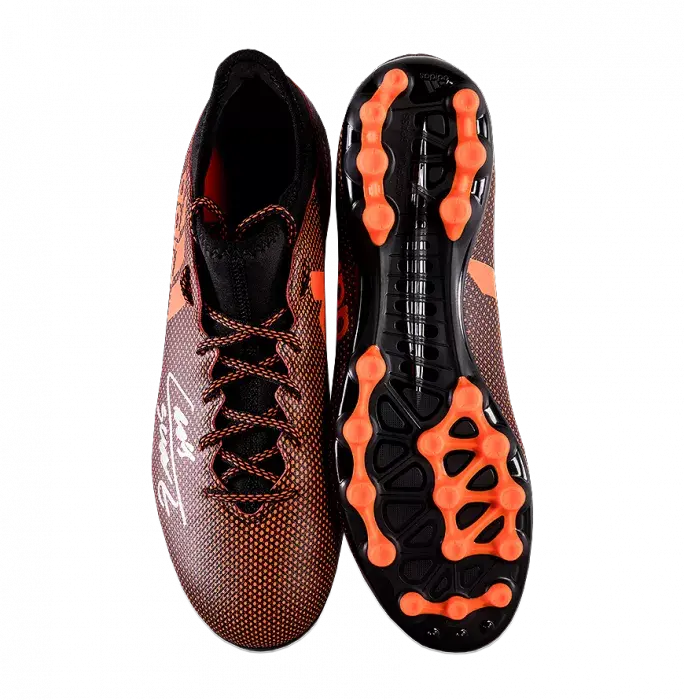 Icons Luis Suarez Signed Burnt Orange Adidas X 17.3 Boot