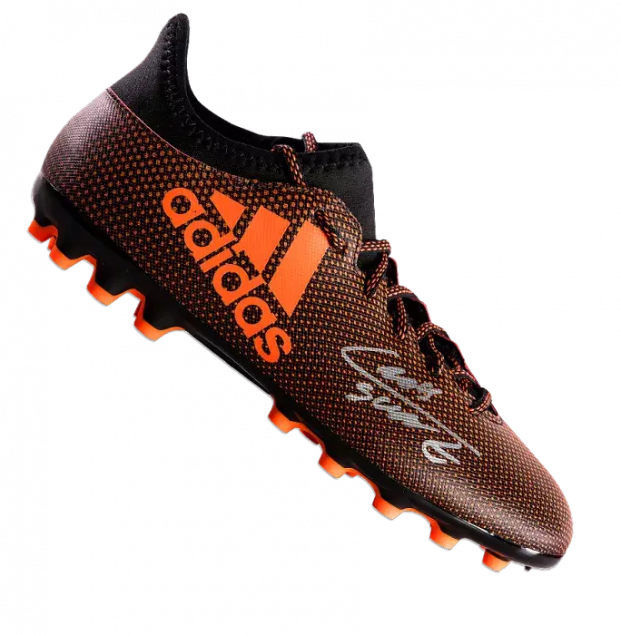 icons Luis Suarez Signed Burnt Orange Adidas X 17.3 Boot
