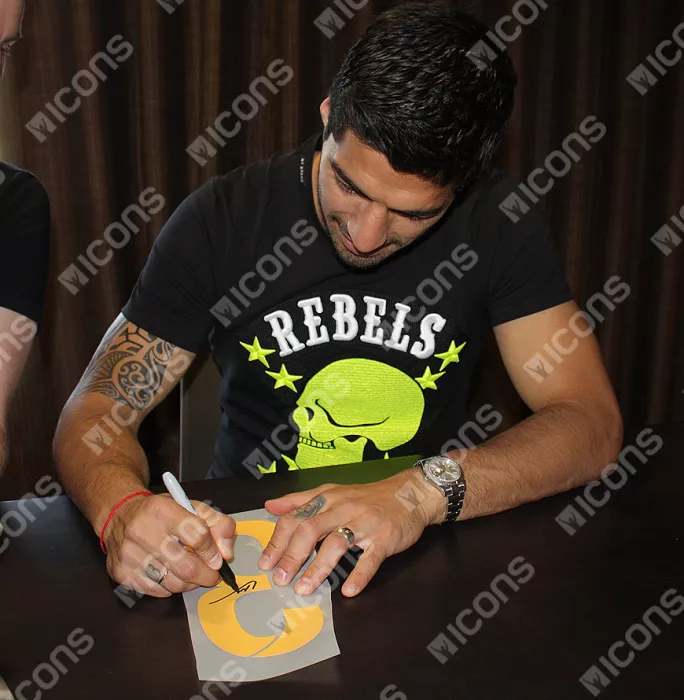 Icons Luis Suarez Signed FC Barcelona Home Shirt: 283 Goals Special Edition