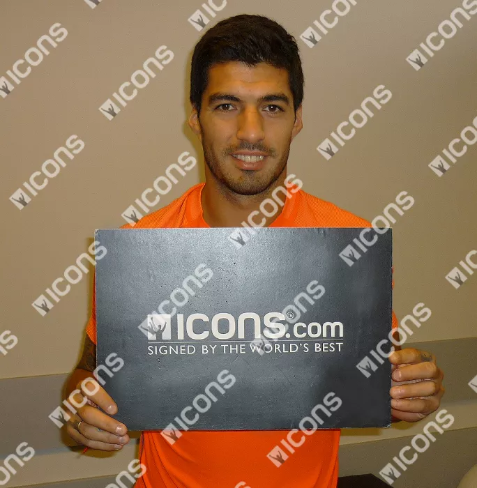 Icons Luis Suarez Signed White And Silver Adidas X 15.4 Boot In Bubble Frame: Option 1