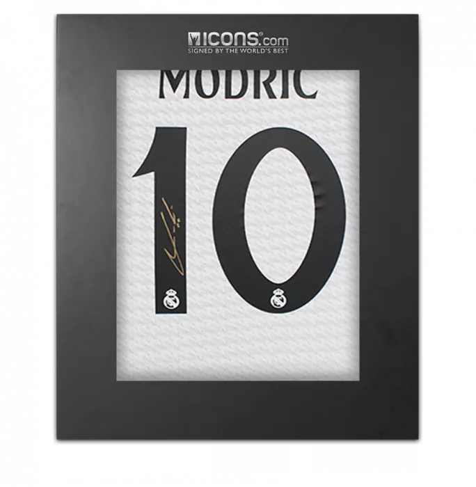 icons Luka Modric Back Signed Authentic Real Madrid 2024-25 Home Shirt In Deluxe Packaging