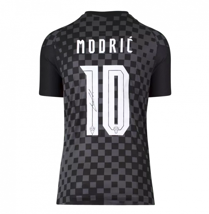 icons Luka Modric Back Signed Croatia 2020-21 Away Shirt
