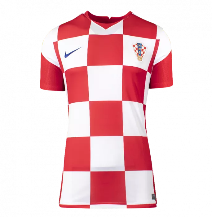 Icons Luka Modric Back Signed Croatia 2020-21 Home Shirt With Fan Style Number In Hero Frame: Option 1