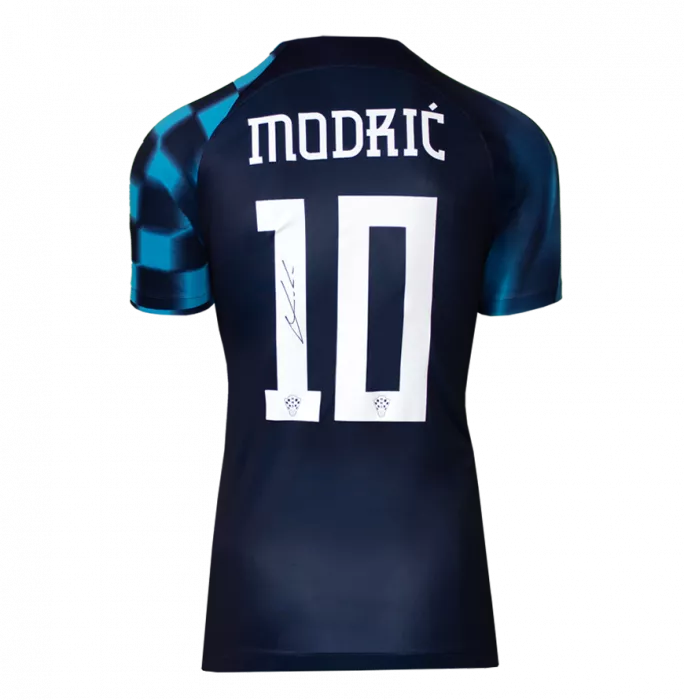 icons Luka Modric Back Signed Croatia 2022-23 Away Shirt