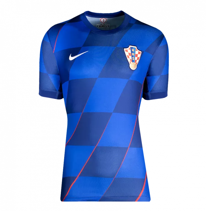 Icons Luka Modric Back Signed Croatia 2024 Away Shirt In Hero Frame: Option 1