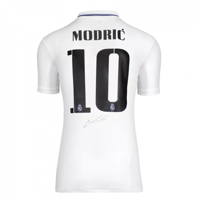Icons Luka Modric Back Signed Real Madrid 2022-23 Home Shirt In Classic Frame