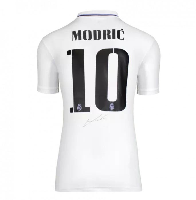 icons Luka Modric Back Signed Real Madrid 2022-23 Home Shirt