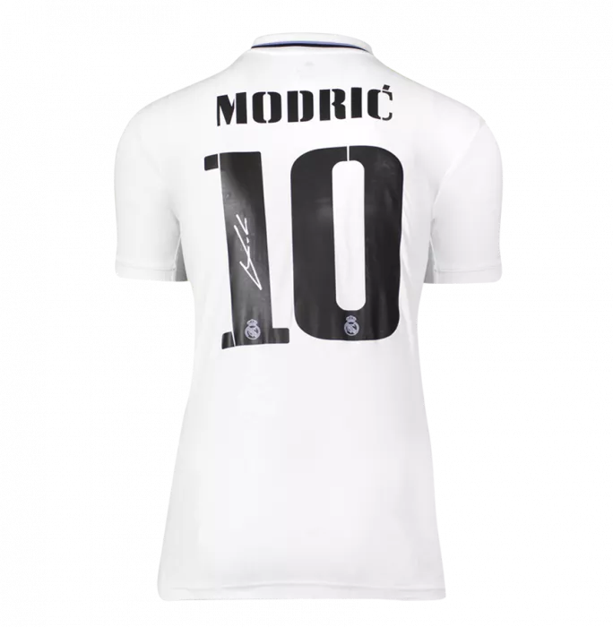 Icons Luka Modric Back Signed Real Madrid 2022-23 Home Shirt In Classic Frame