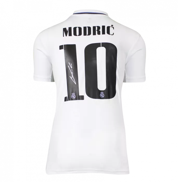Icons Luka Modric Back Signed Real Madrid 2022-23 Home Shirt In Hero Frame: Option 1