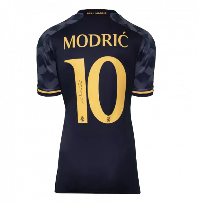 icons Luka Modric Back Signed Real Madrid 2023-24 Away Shirt