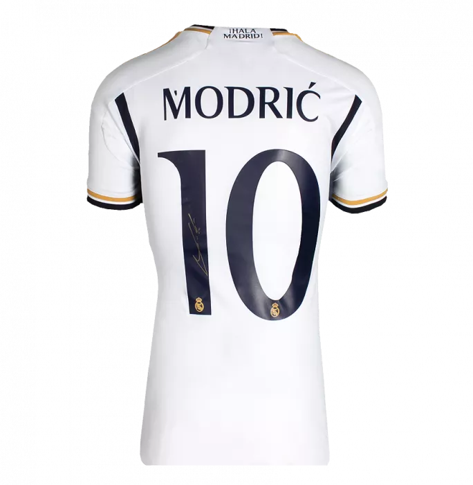 Icons Luka Modric Back Signed Real Madrid 2023-24 Home Shirt In Classic Frame