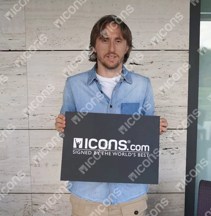 Icons Luka Modric Back Signed Real Madrid 2023-24 Home Shirt In Deluxe Packaging