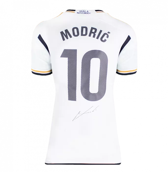 Icons Luka Modric Back Signed Real Madrid 2023-24 Home Shirt In Hero Frame: Option 1