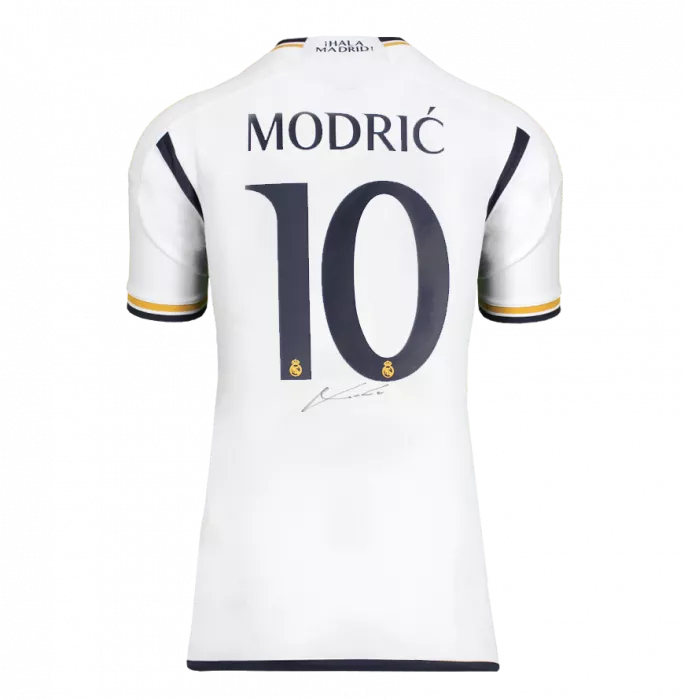 Icons Luka Modric Back Signed Real Madrid 2023-24 Home Shirt In Classic Frame