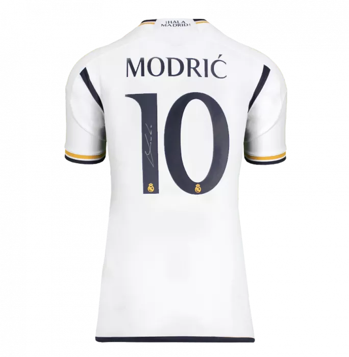 Icons Luka Modric Back Signed Real Madrid 2023-24 Home Shirt In Classic Frame
