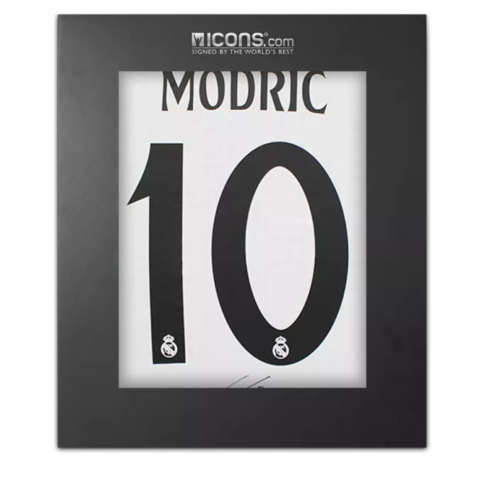icons Luka Modric Back Signed Real Madrid 2024-25 Home Shirt In Deluxe Packaging