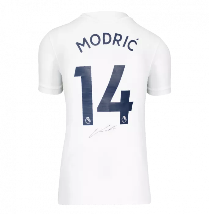 Icons Luka Modric Back Signed Tottenham Hotspur 2021-22 Home Shirt In Hero Frame: Option 1
