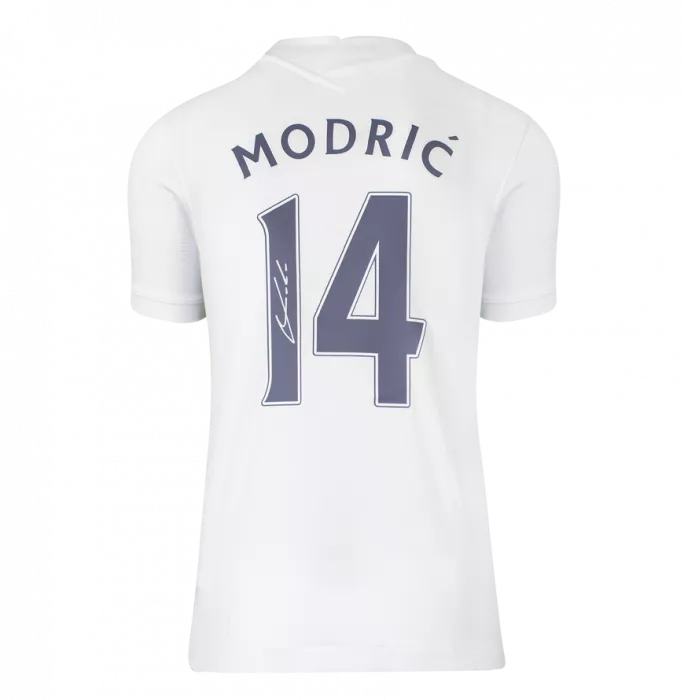 icons Luka Modric Back Signed Tottenham Hotspur 2021-22 Home Shirt With Fan Style Numbers