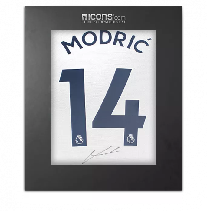 icons Luka Modric Back Signed Tottenham Hotspur 2021-22 Home Shirt In Deluxe Packaging