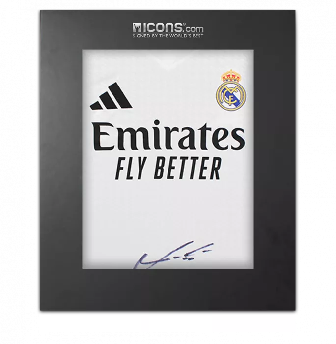 icons Luka Modric Front Signed Real Madrid 2024-25 Home In Deluxe Packaging