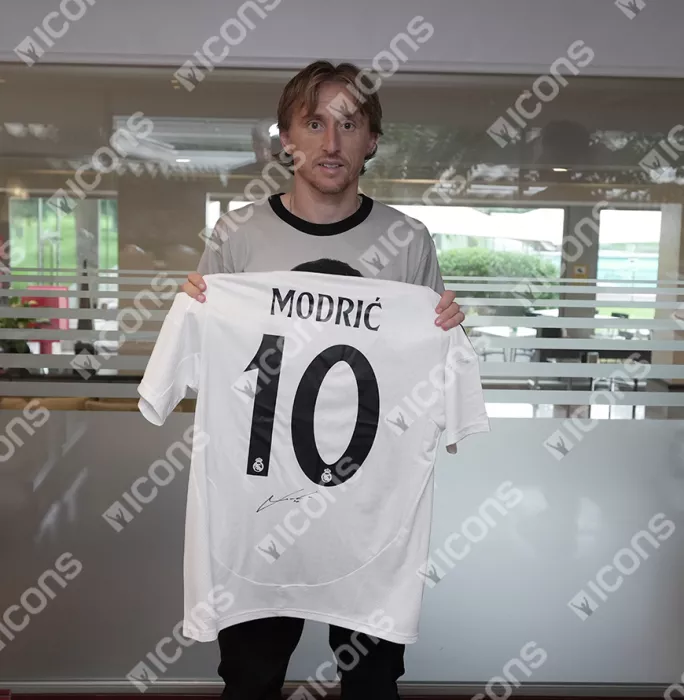 Icons Luka Modric & Gareth Bale Signed Real Madrid Shirts In Classic Dual Frame