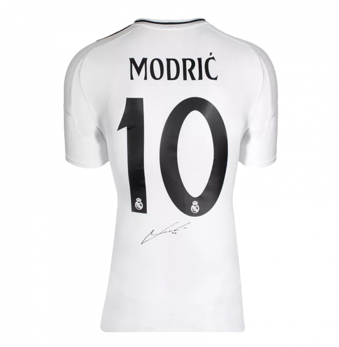 Icons Luka Modric Official Ballon D'Or™ Back Signed And Hero Framed Real Madrid 2024-25 Home Shirt