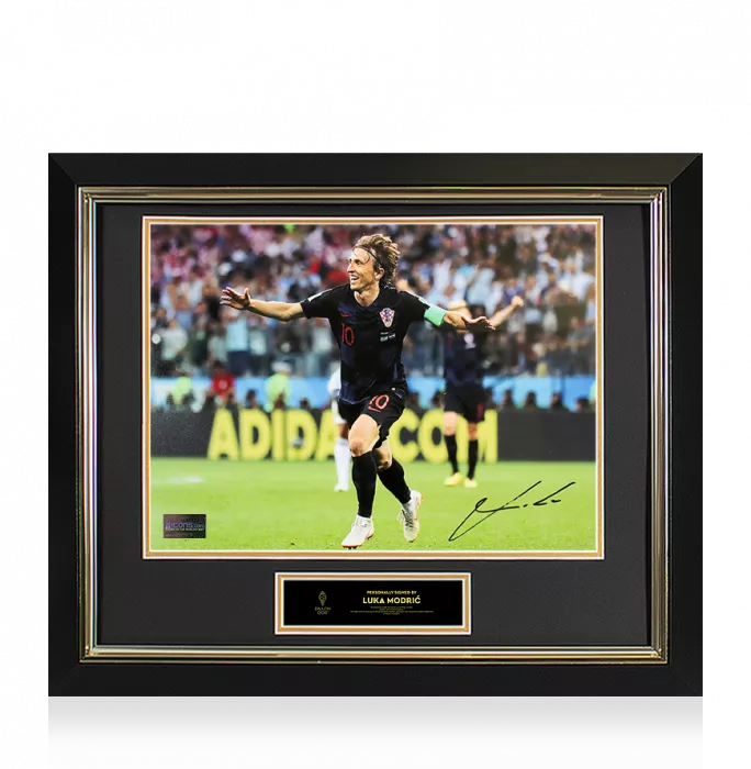 icons Luka Modric Official Ballon d'Or™ Signed and Framed Croatia Photo: Goal vs Argentina