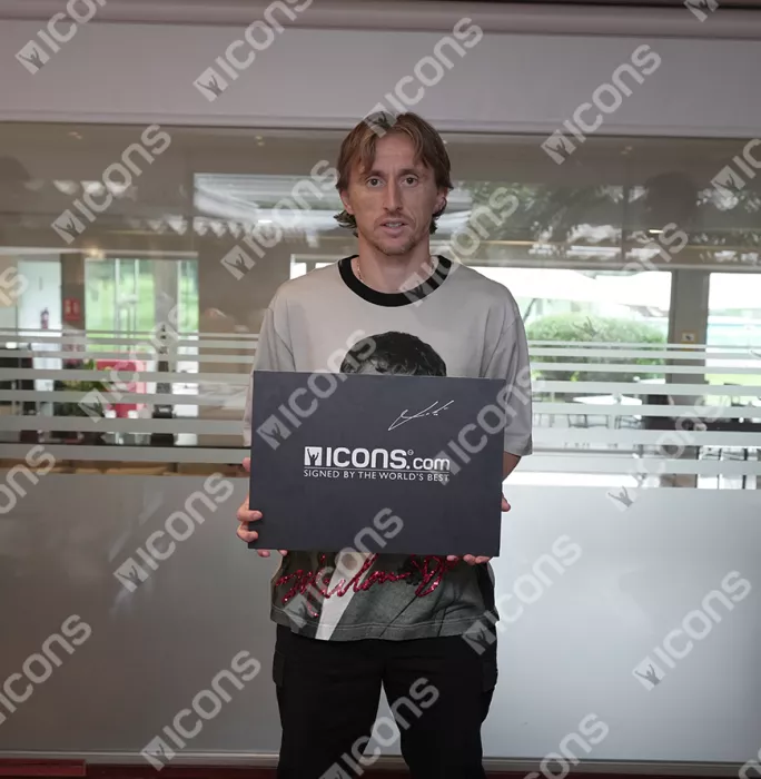 Icons Luka Modric Official Ballon D'Or™ Signed Ballon D'Or Winner Photo