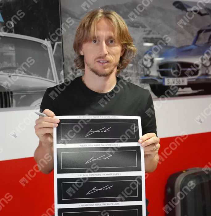Icons Luka Modric Official Ballon D'Or™ Signed Plaque And Photo Frame: 2018 Winner