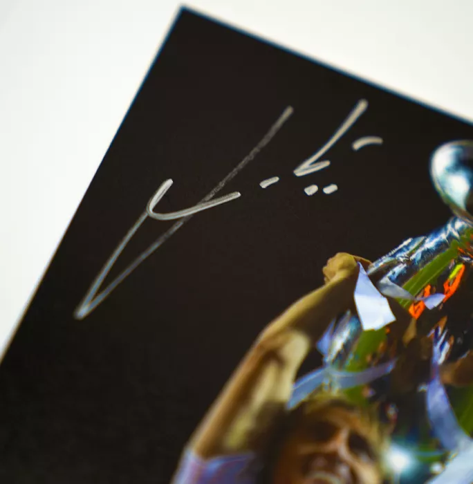 Icons Luka Modric Official UEFA Champions League Signed 3D Mini Replica Trophy On Stand: 2016 Winner