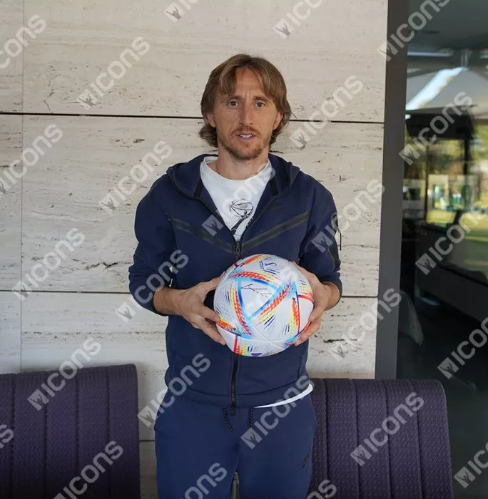 Icons Luka Modric Signed 2022 FIFA World Cup Football
