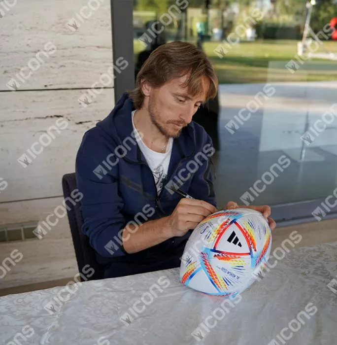 Icons Luka Modric Signed 2022 FIFA World Cup Football