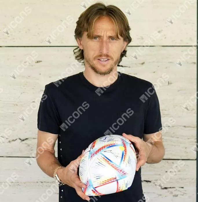 Icons Luka Modric Signed 2022 FIFA World Cup Football