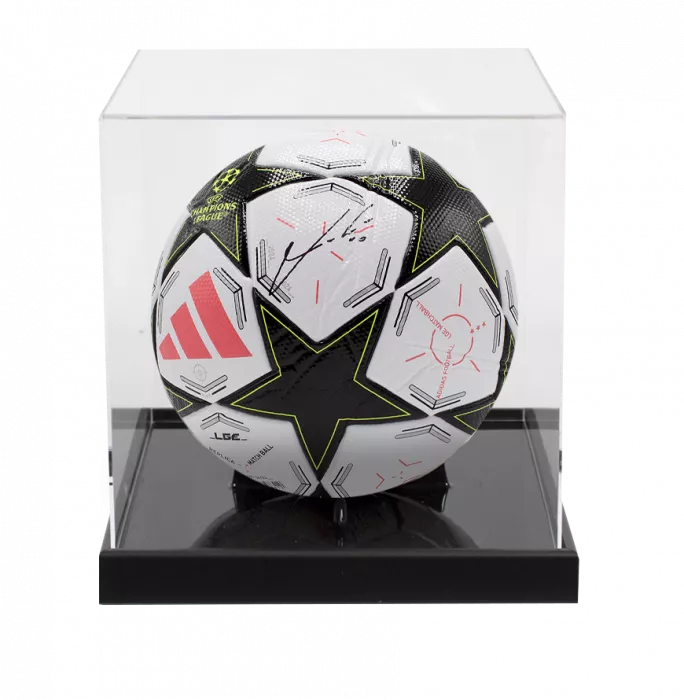 icons Luka Modric Signed 2024 UEFA Champions League Football In Acrylic Case