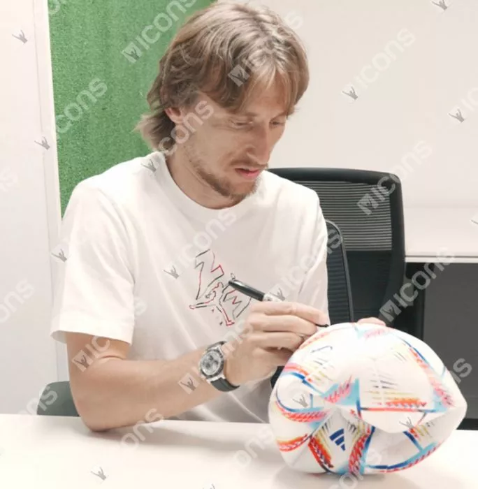 Icons Luka Modric Signed Adidas FIFA World Cup Football