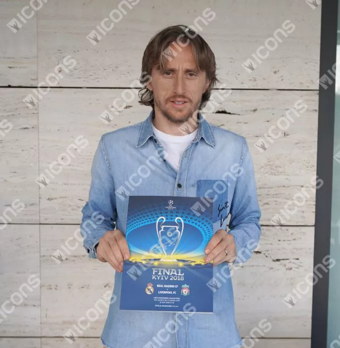 Icons Luka Modric Signed And Framed Programme: 2018 UEFA Champions League Final