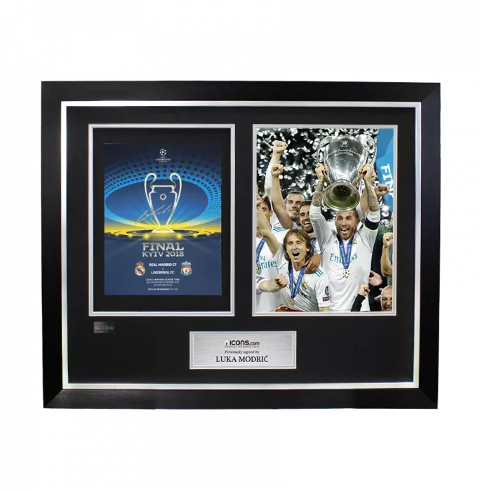 icons Luka Modric Signed and Framed Programme: 2018 UEFA Champions League Final