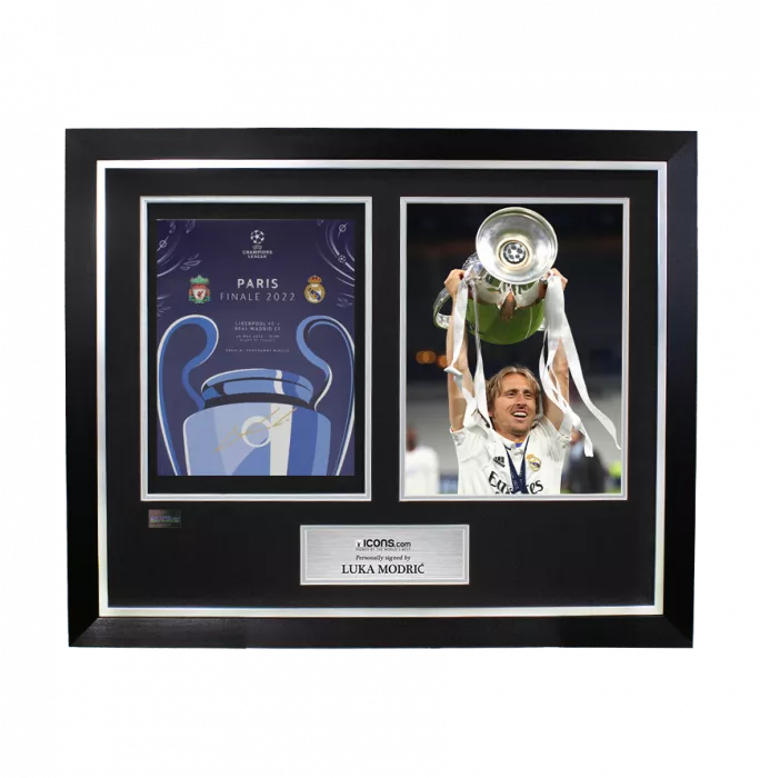 icons Luka Modric Signed and Framed Programme: 2022 UEFA Champions League Final