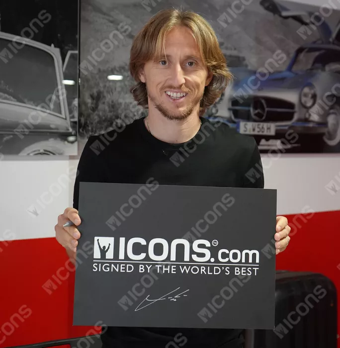 Icons Luka Modric Signed Plaque And Photo Frame: 2024 UEFA Champions League Winner