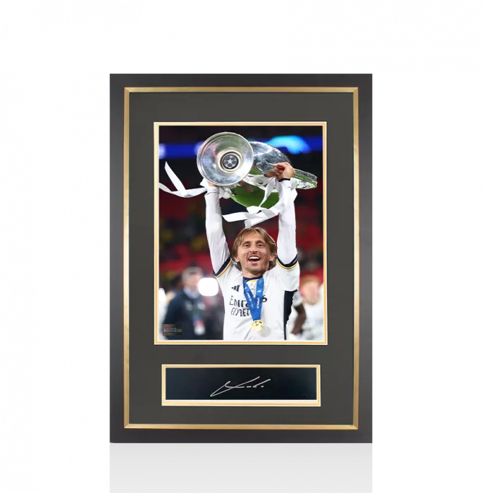icons Luka Modric Signed Plaque and Photo Frame: 2024 UEFA Champions League Winner