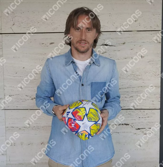 Icons Luka Modric Signed UEFA Champions League 2024 Football