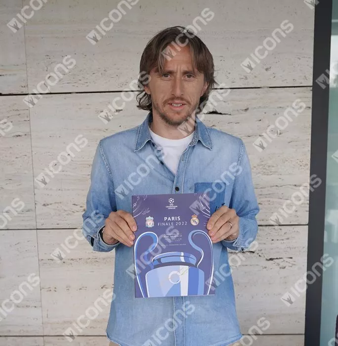Icons Luka Modric Signed UEFA Champions League Final 2022 Programme