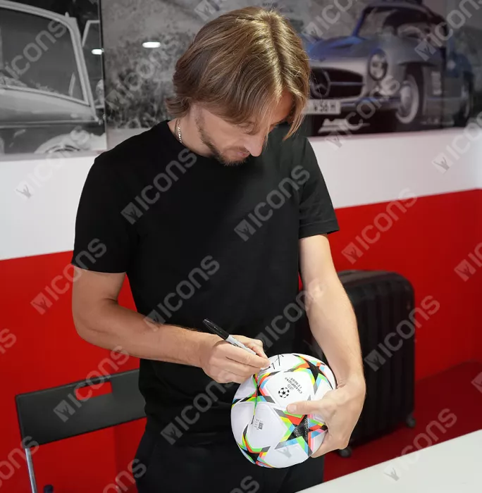 Icons Luka Modric Signed UEFA Champions League Football