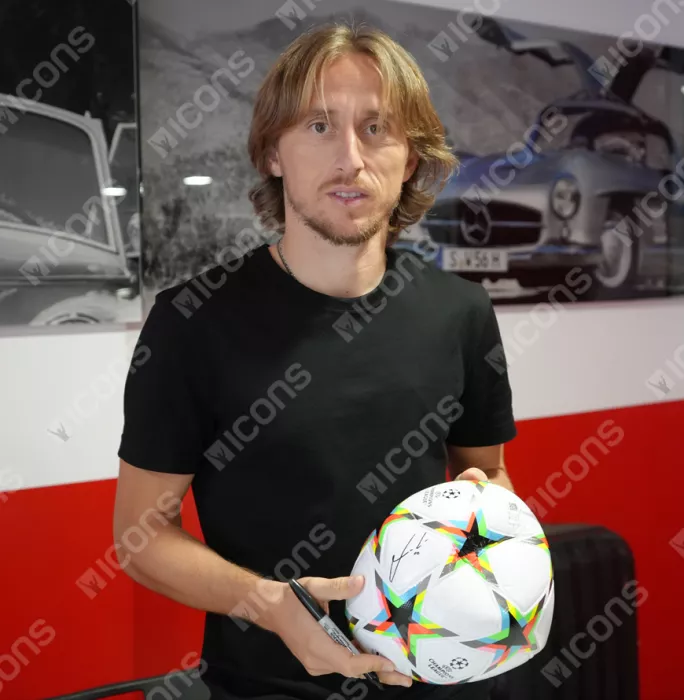 Icons Luka Modric Signed UEFA Champions League Football