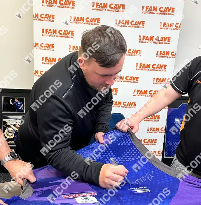Icons Luke Littler Signed Polo Shirt In Deluxe Packaging