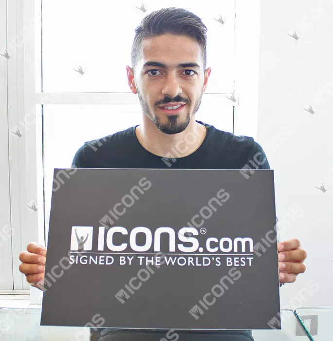 Icons Manuel Lanzini Front Signed Argentina 2017 Home Shirt