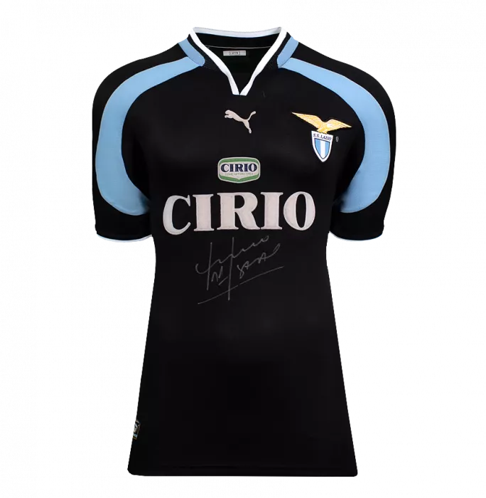 Icons Marcelo Salas Front Signed SS Lazio 1999-2000 Away Shirt In Classic Frame