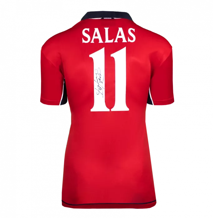 Icons Marcelo Salas Official FIFA World Cup™ Back Signed And Hero Framed Chile 2000-01 Home Shirt