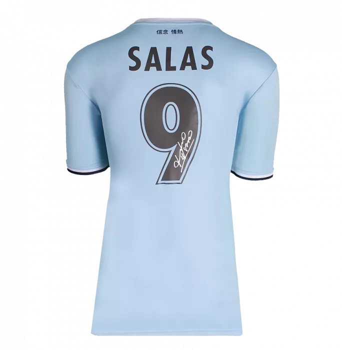 Icons Marcelo Salas Official UEFA Champions League Back Signed And Hero Framed SS Lazio Modern Home Shirt