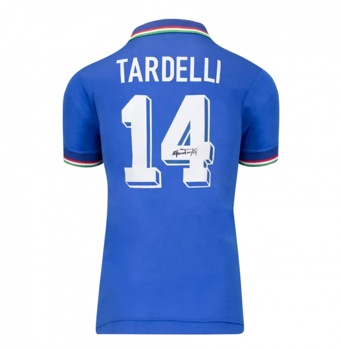 Icons Marco Tardelli Back Signed Italy Retro Home Shirt In Classic Frame